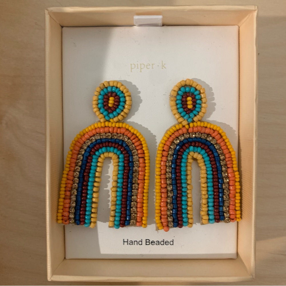 Piper K post earrings, new in box!
